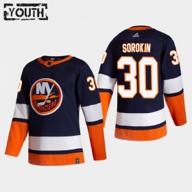 New York Islanders Ilya Sorokin 30 2020-21 Reverse Retro Authentic Shirt - Kinderen